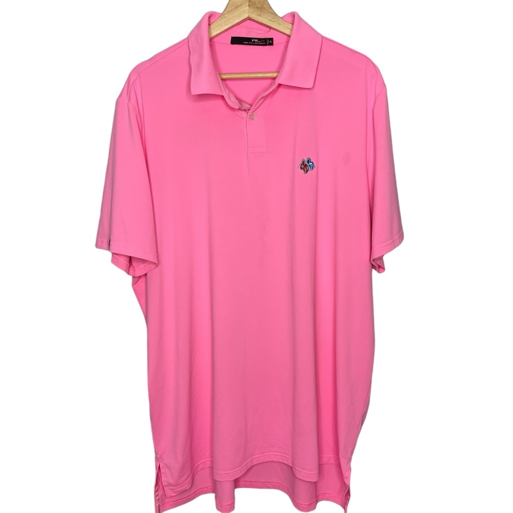 Men’s RLX‎ Ralph Lauren pink fuscia polo shirt size X-Large XL